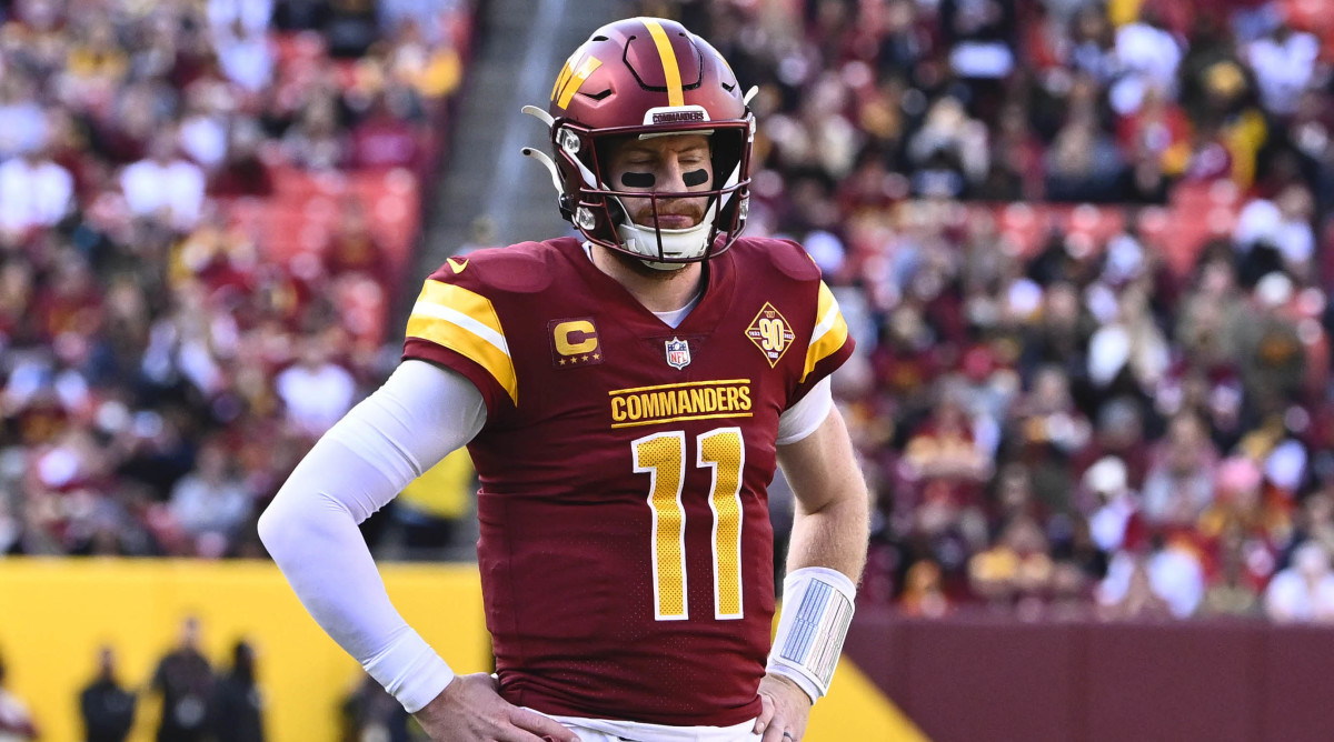 Injuries have plagued Carson Wentz throughout his career in Philadelphia, Indianapolis and Washington.
